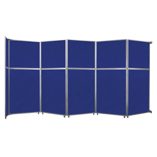 Operable Wall Folding Room Divider 19'6" x 10'3/4" Royal Blue Fabric